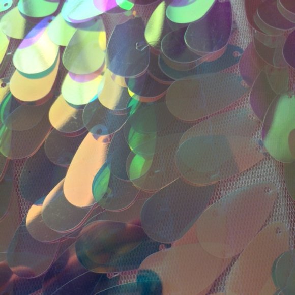 River Island Pink Iridescent Sequin Pencil Skirt US10 - Picture 5 of 7